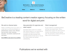 Tablet Screenshot of becreative.ie